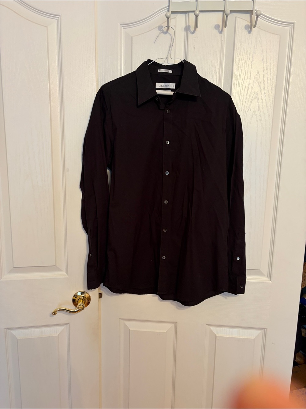 Calvin Klein Black Classic Button-Up Dress Shirt